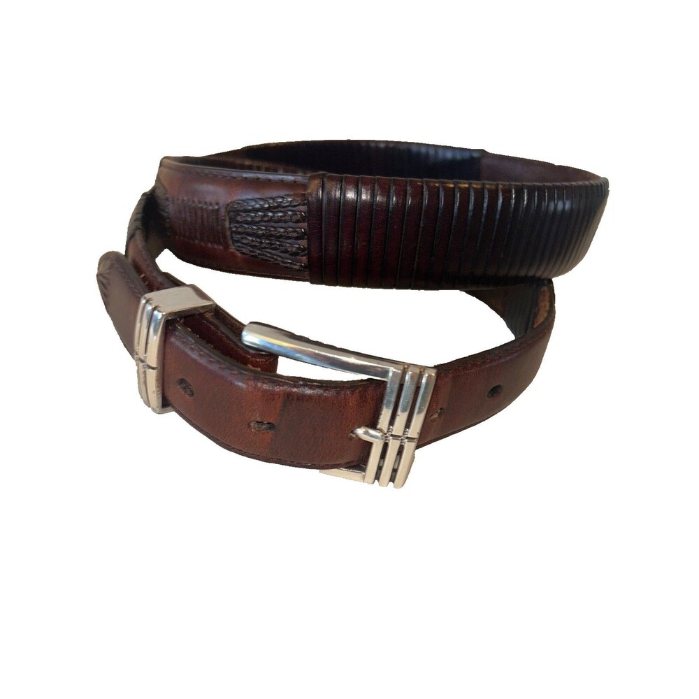 BRIGHTON Men’s Leather Mix Patterned Belt size 40